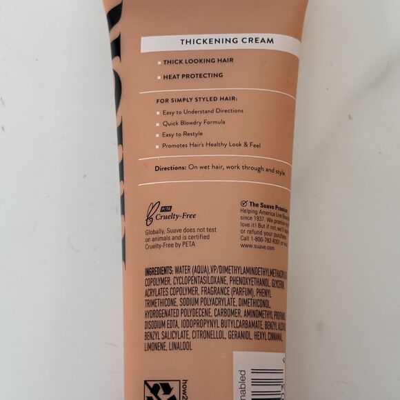 Suave Thick Look Thickening Cream For Simply Styled Hair Lightweight 5 oz NEW - Picture 3 of 5